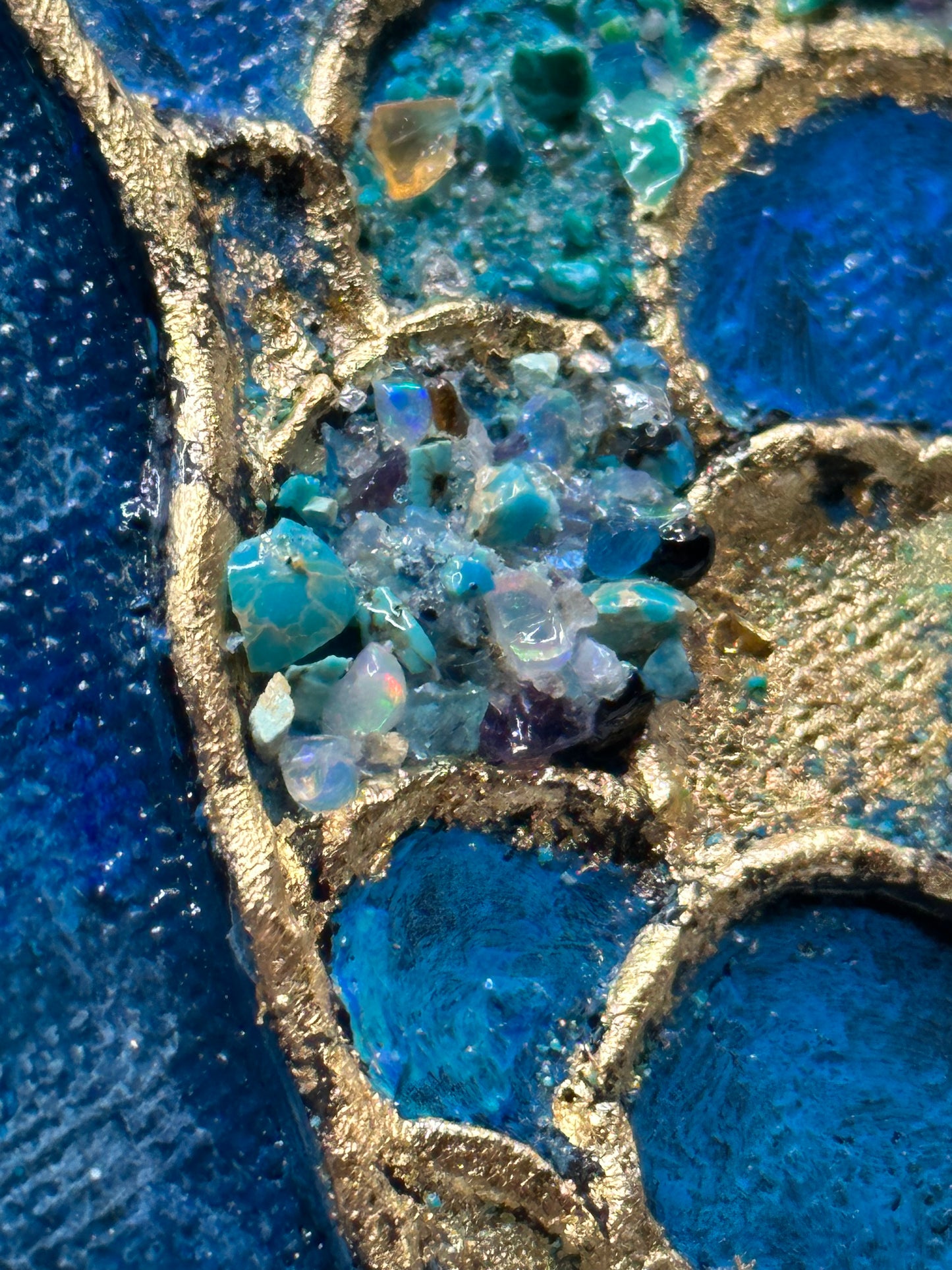 Mermaid in the Moonlight 8x10" Mixed Media Piece
