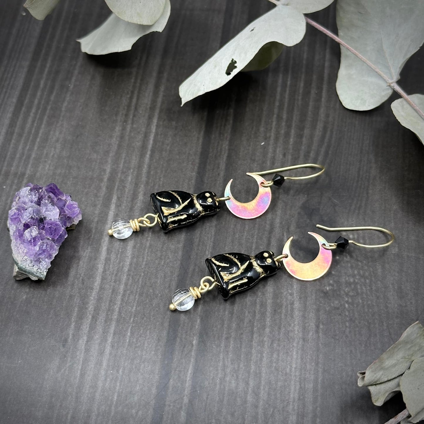 Moonlit Cats Earrings