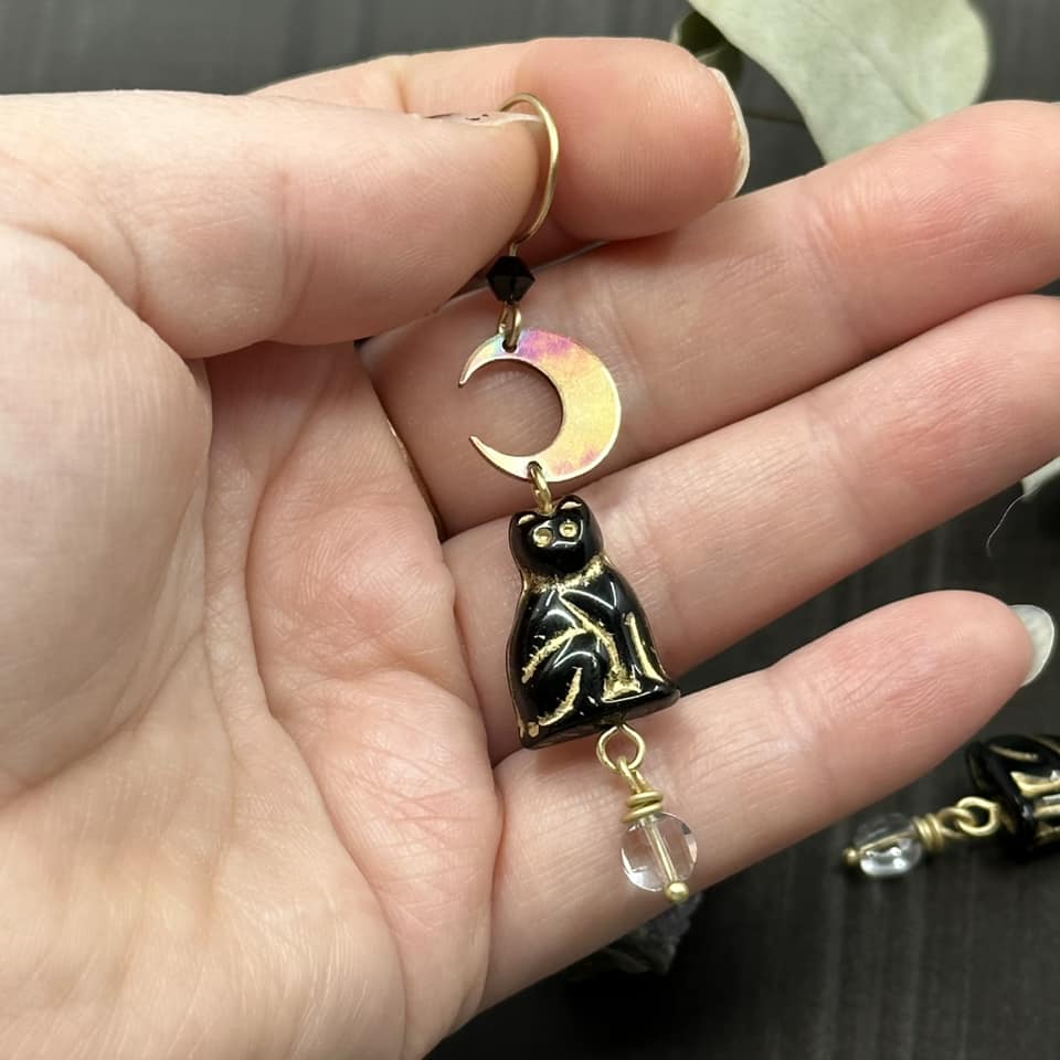 Moonlit Cats Earrings