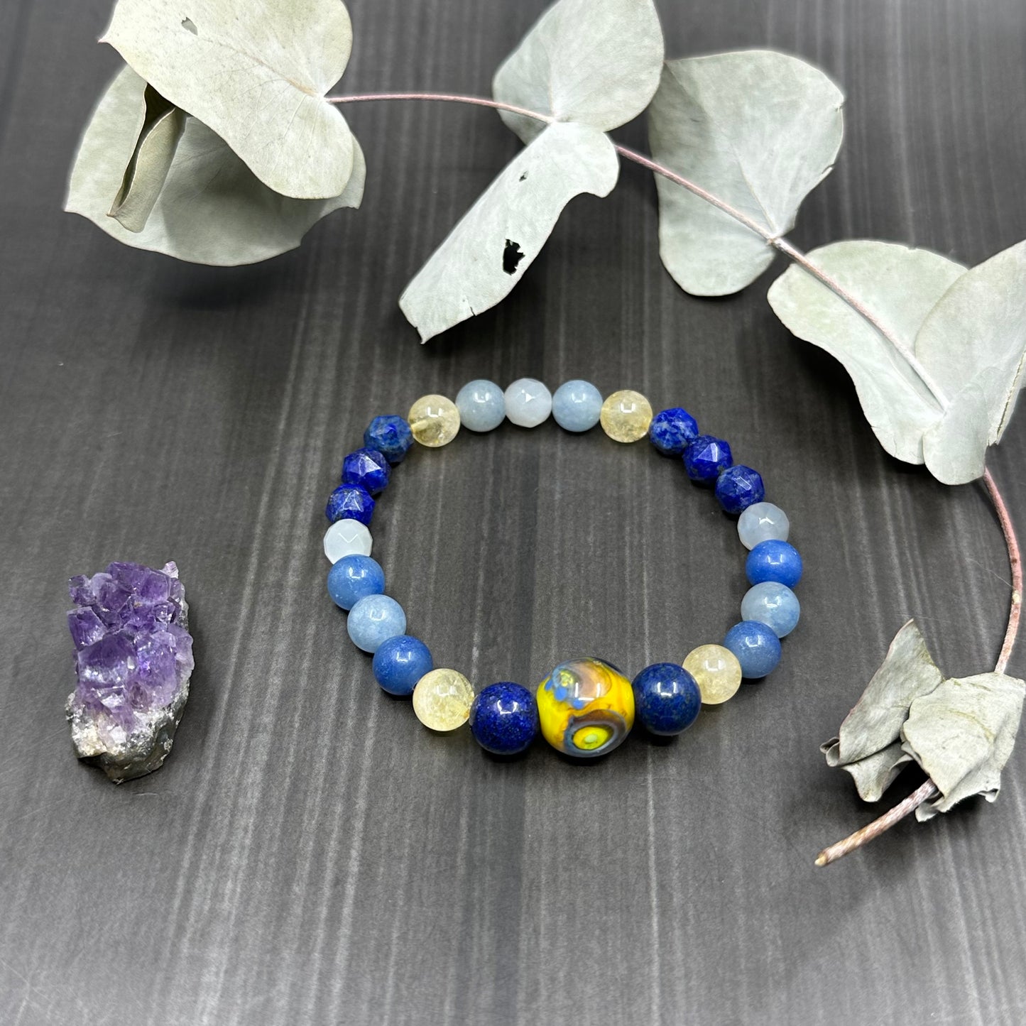 7.5" Starry Night Inspired Stretch Bracelet