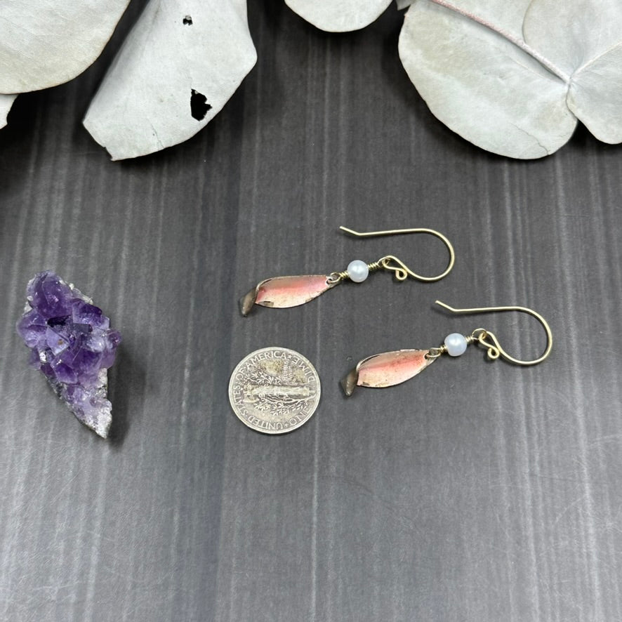 'Snow Drop' Earrings in Brass