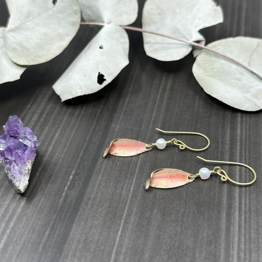 'Snow Drop' Earrings in Brass
