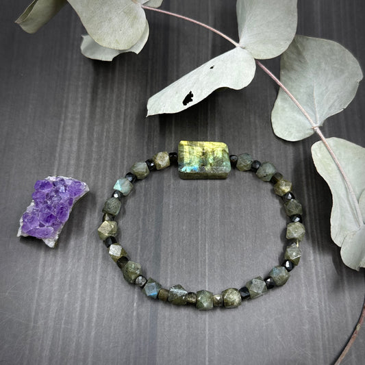 Labradorite and Golden Obsidian bracelet