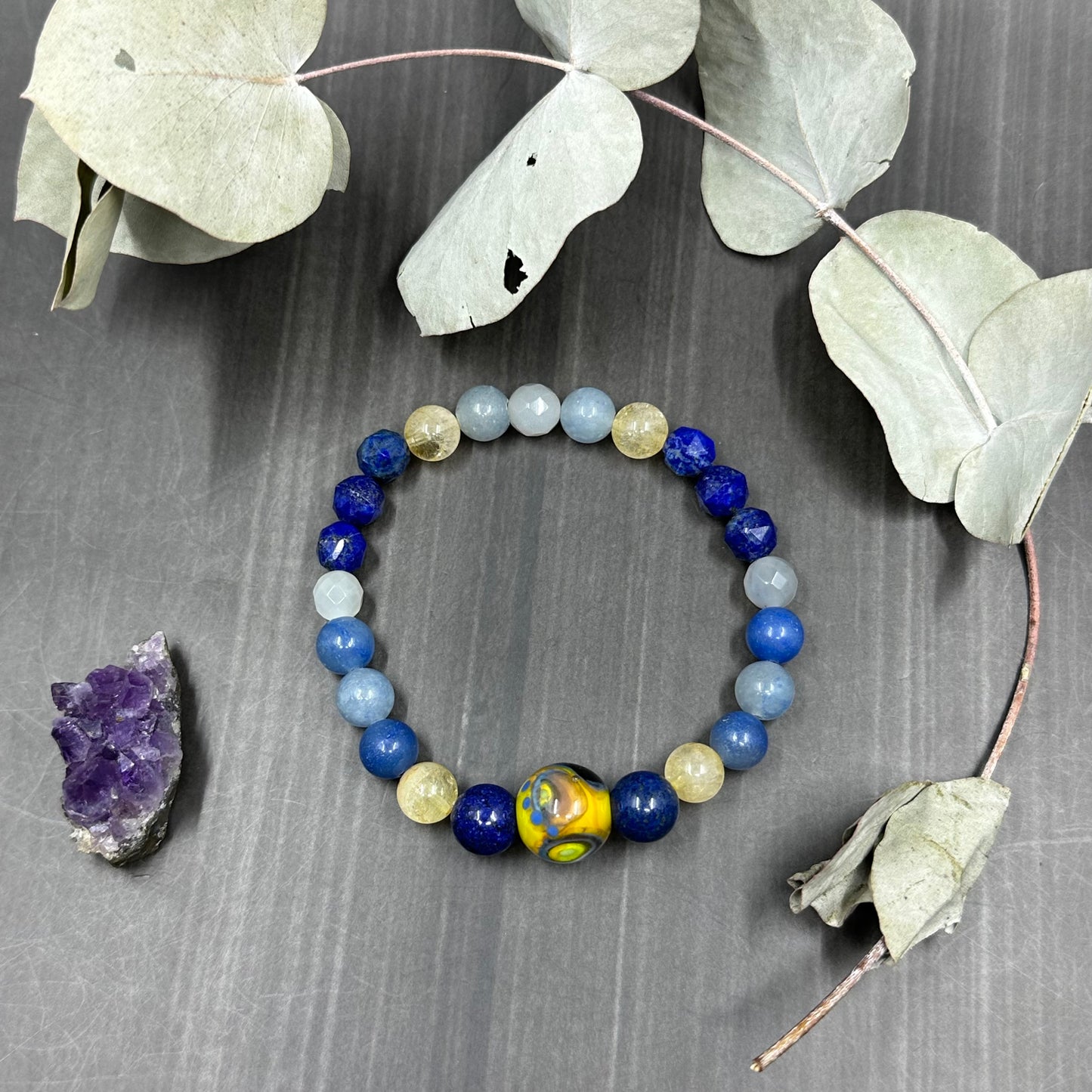 7.5" Starry Night Inspired Stretch Bracelet