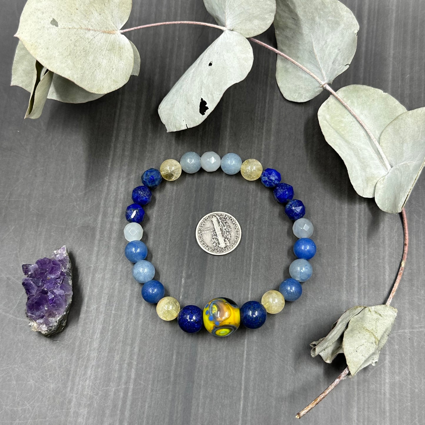7.5" Starry Night Inspired Stretch Bracelet