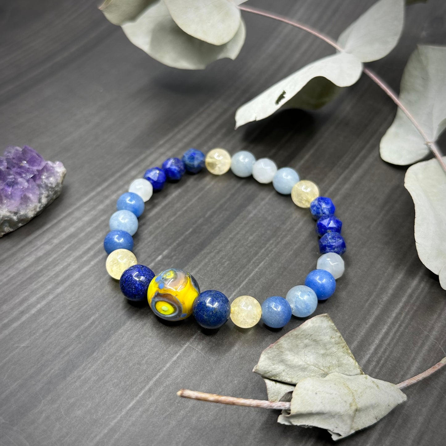 7.5" Starry Night Inspired Stretch Bracelet