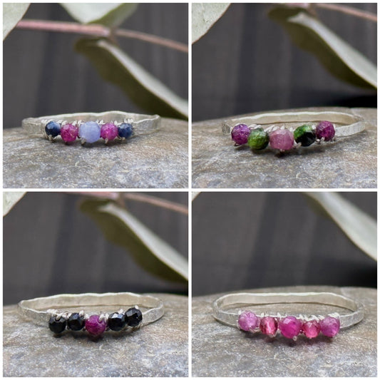 July Birthstone Stacking Rings - Made To Order