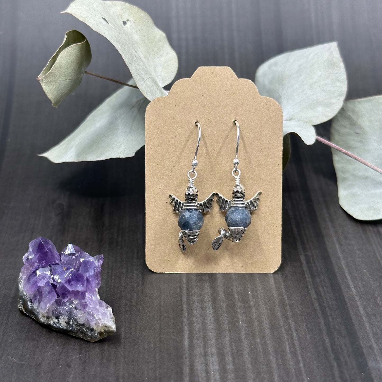 Sapphire Dragon Earrings