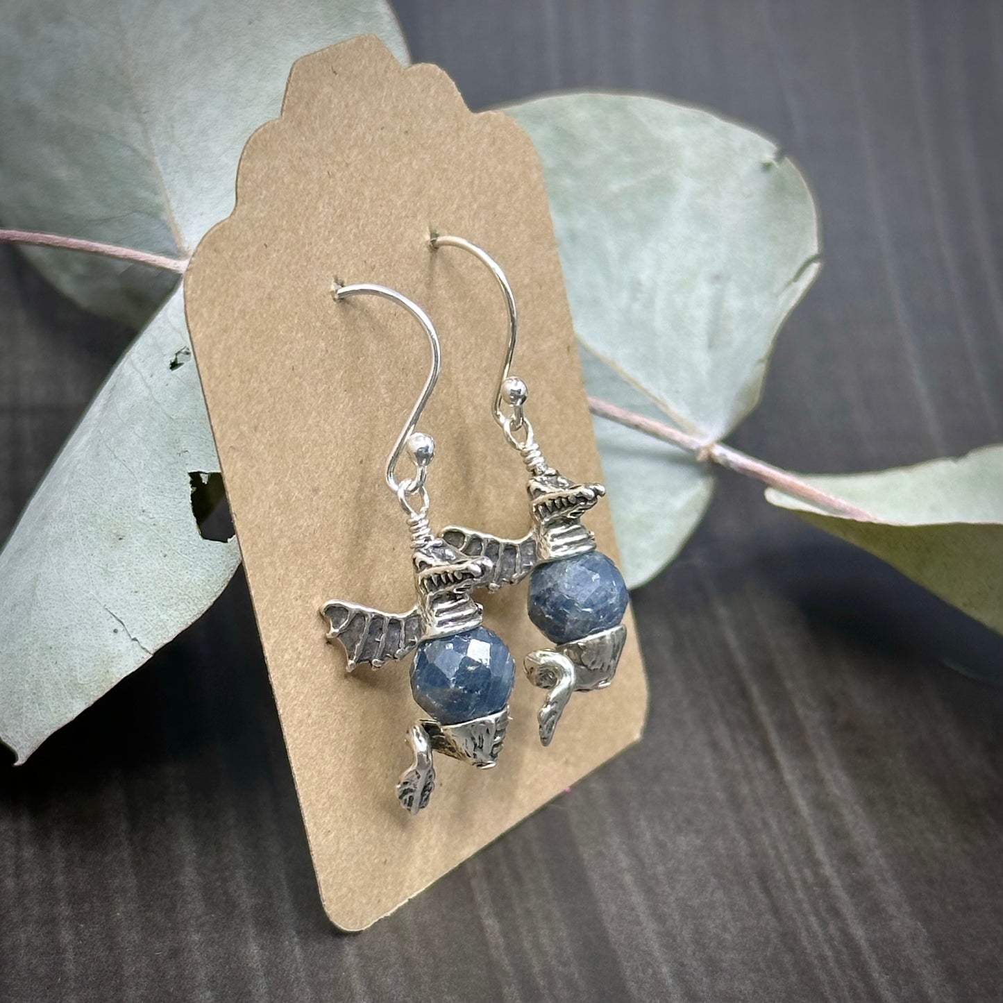 Sapphire Dragon Earrings