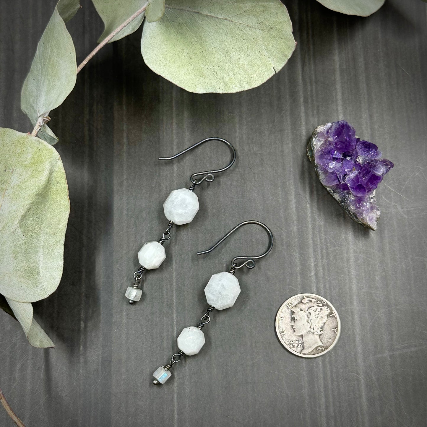 Moonstone Monochrome Earrings