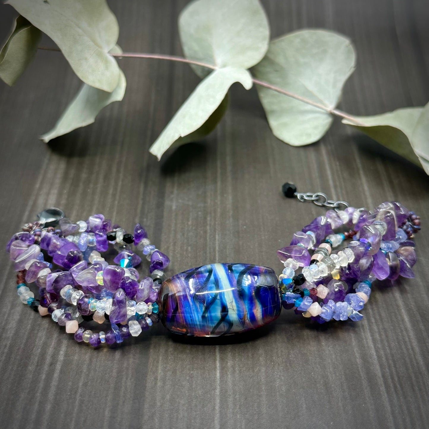 Seven Strand, Nine Gem Bracelet
