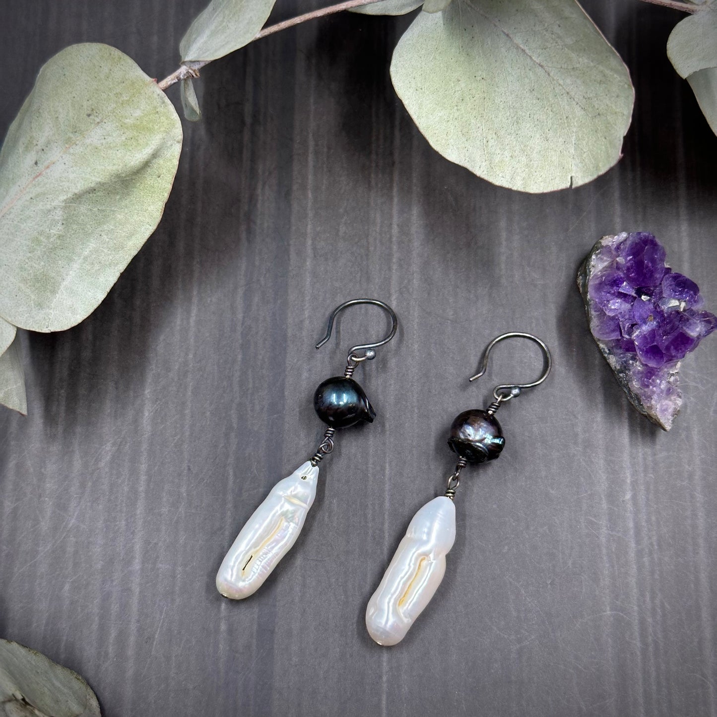 Sterling Silver and Pearl Earrings