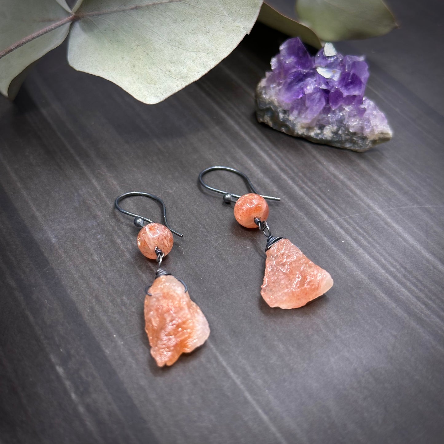 Sterling Silver Sunstone Earrings