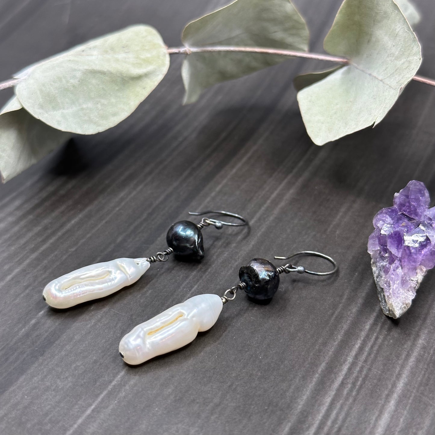 Sterling Silver and Pearl Earrings