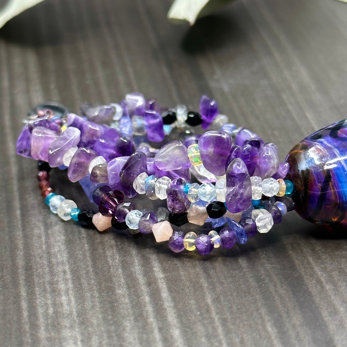 Seven Strand, Nine Gem Bracelet