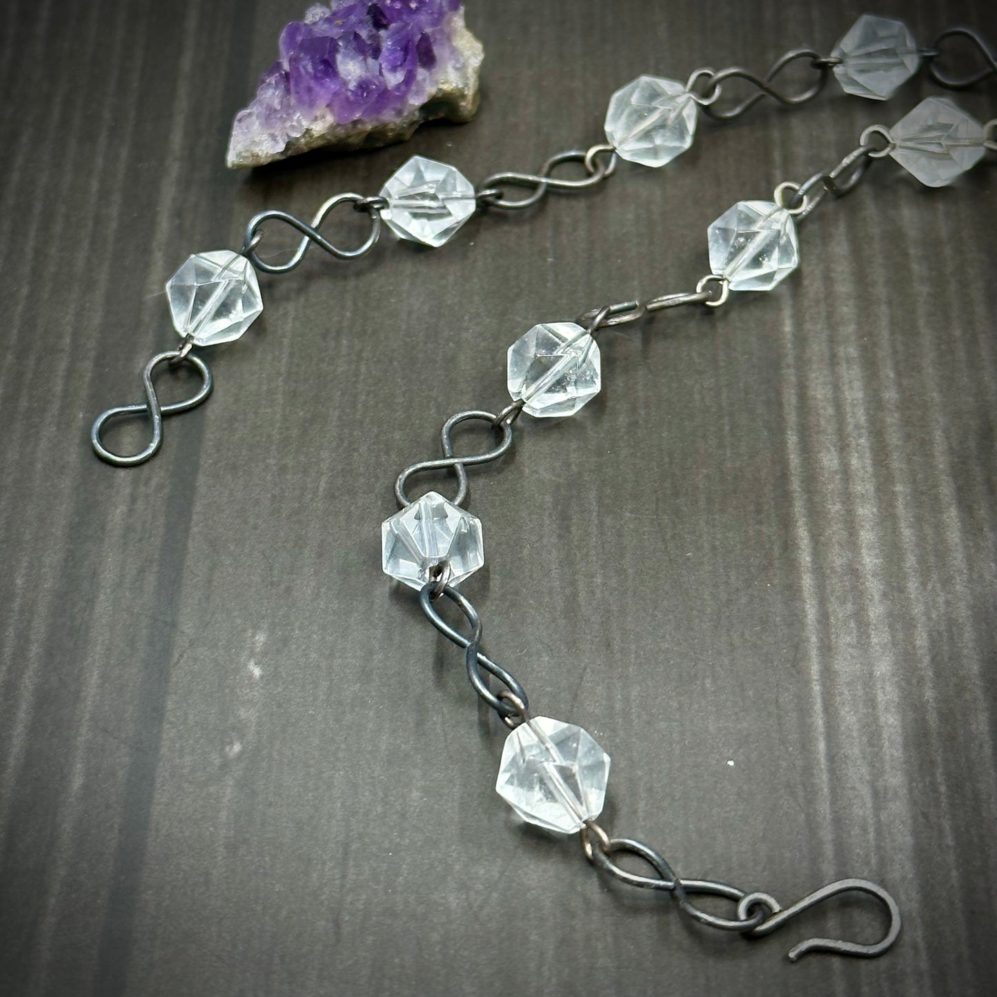 Blown Glass, Quartz, and Labradorite