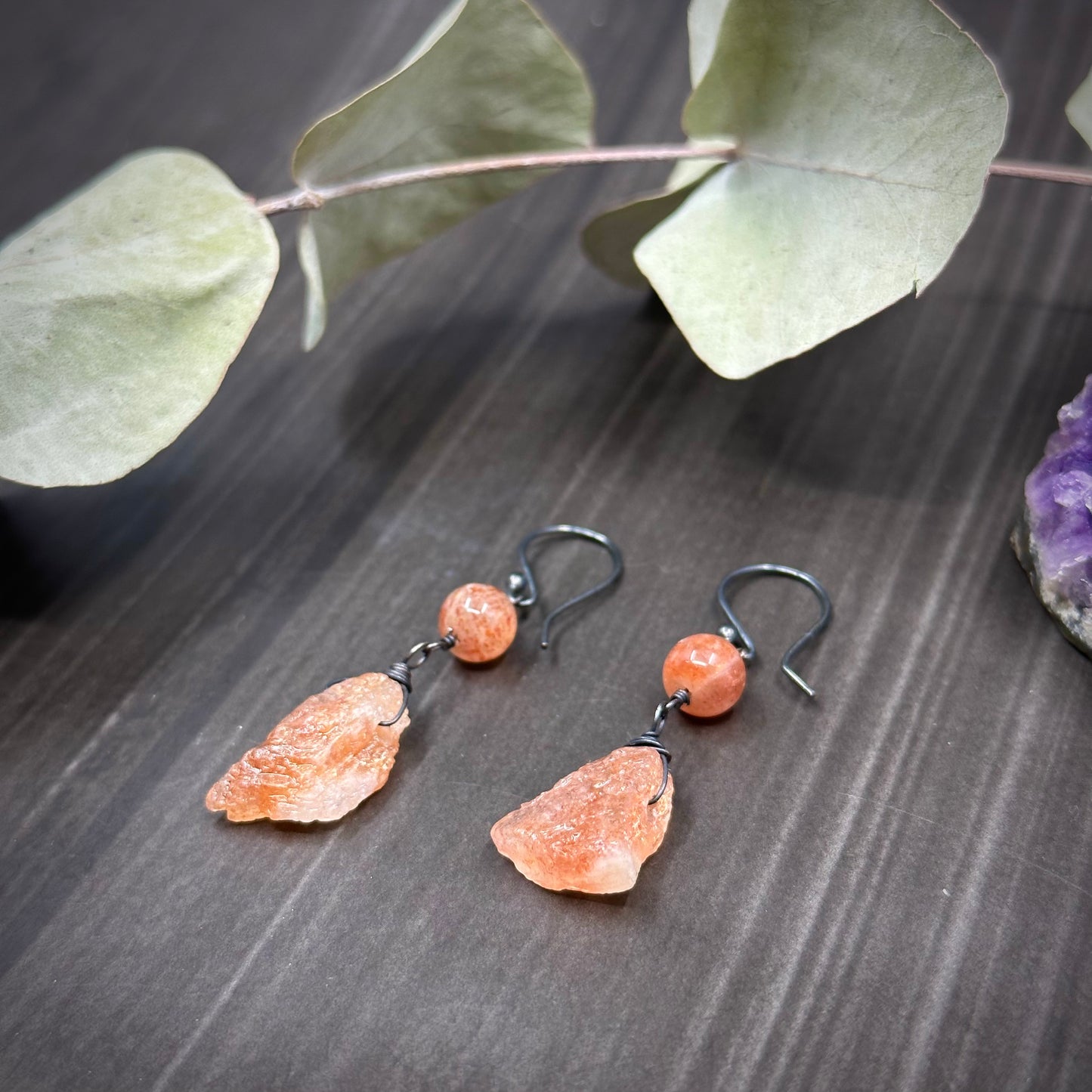 Sterling Silver Sunstone Earrings