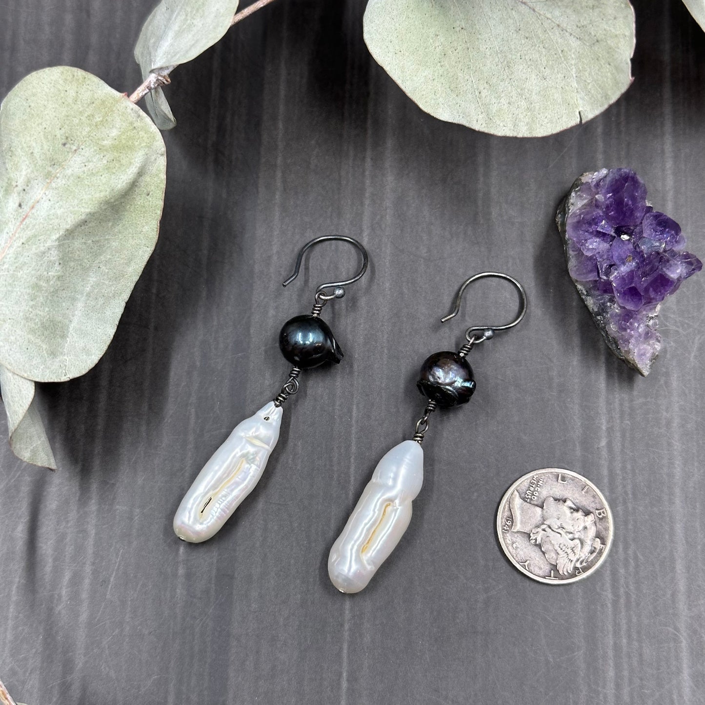 Sterling Silver and Pearl Earrings