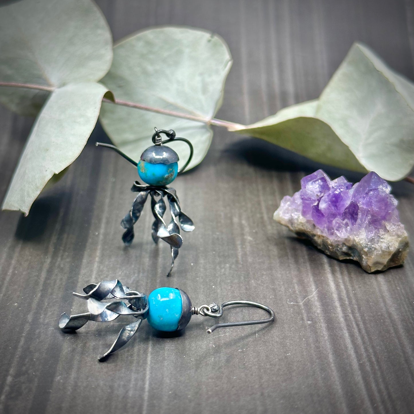 Turquoise Jellyfish Earrings