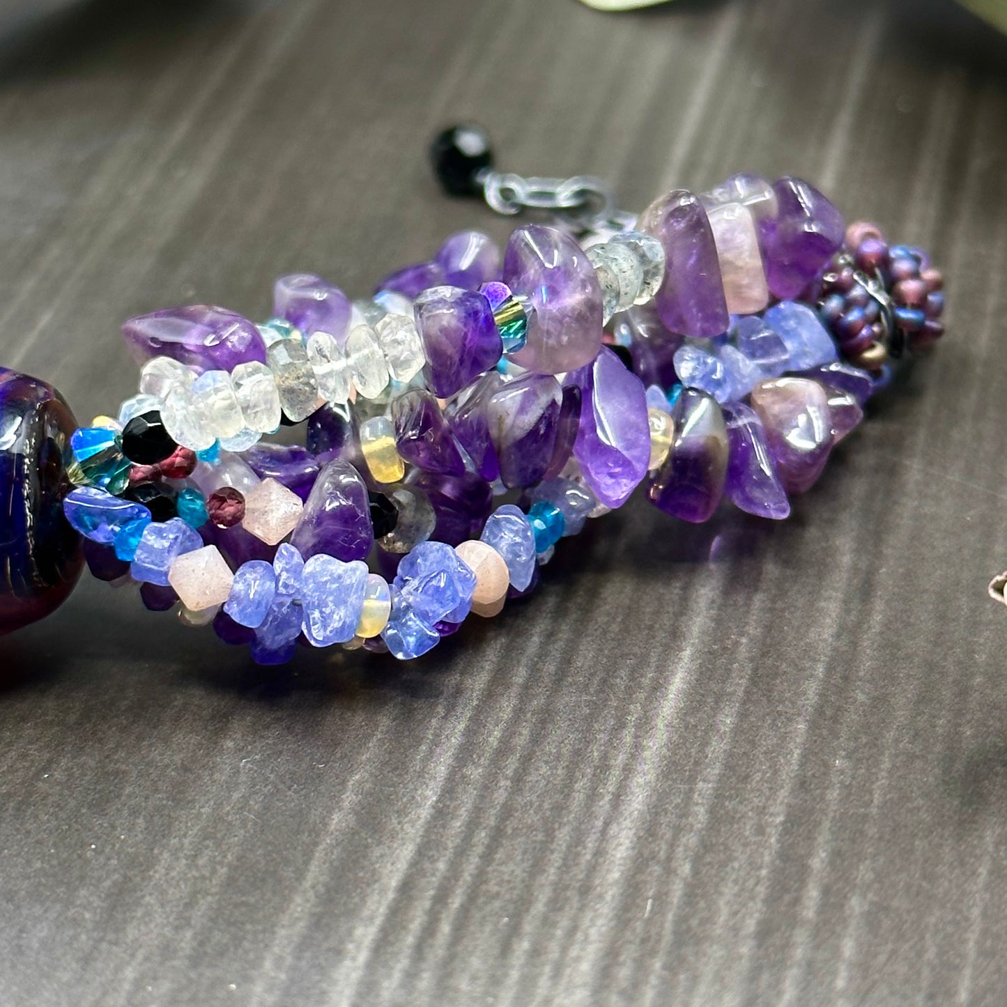 Seven Strand, Nine Gem Bracelet