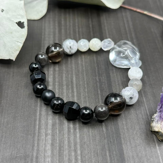 6.5" Ombre gem stretch bracelet