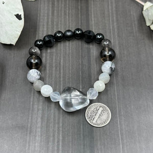 6.5" Ombre gem stretch bracelet