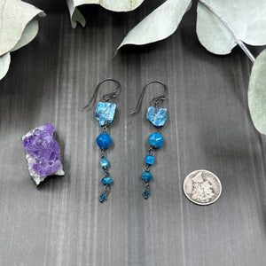 Apatite and Sterling Silver Earrings