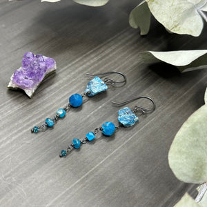Apatite and Sterling Silver Earrings