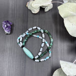 Load image into Gallery viewer, 7&quot; Tree Strand Stretch bracelet with Emerald, Moonstone, and Amazonite
