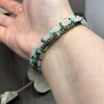 Load image into Gallery viewer, 7&quot; Tree Strand Stretch bracelet with Emerald, Moonstone, and Amazonite
