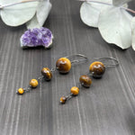 Load image into Gallery viewer, Tiger Eye and Sterling Silver Earrings
