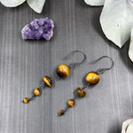 Load image into Gallery viewer, Tiger Eye and Sterling Silver Earrings
