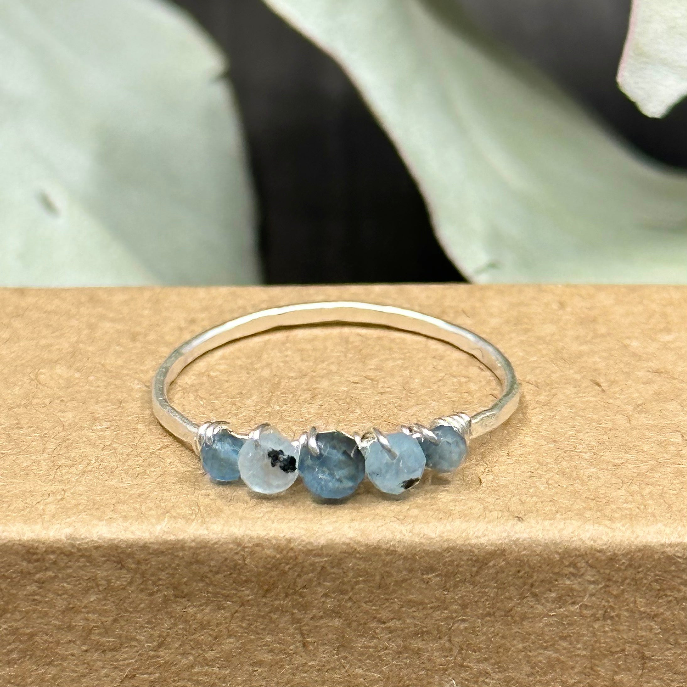 March Birthstone Stacking Rings - Made To Order