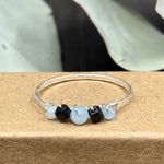 Load image into Gallery viewer, March Birthstone Stacking Rings - Made To Order
