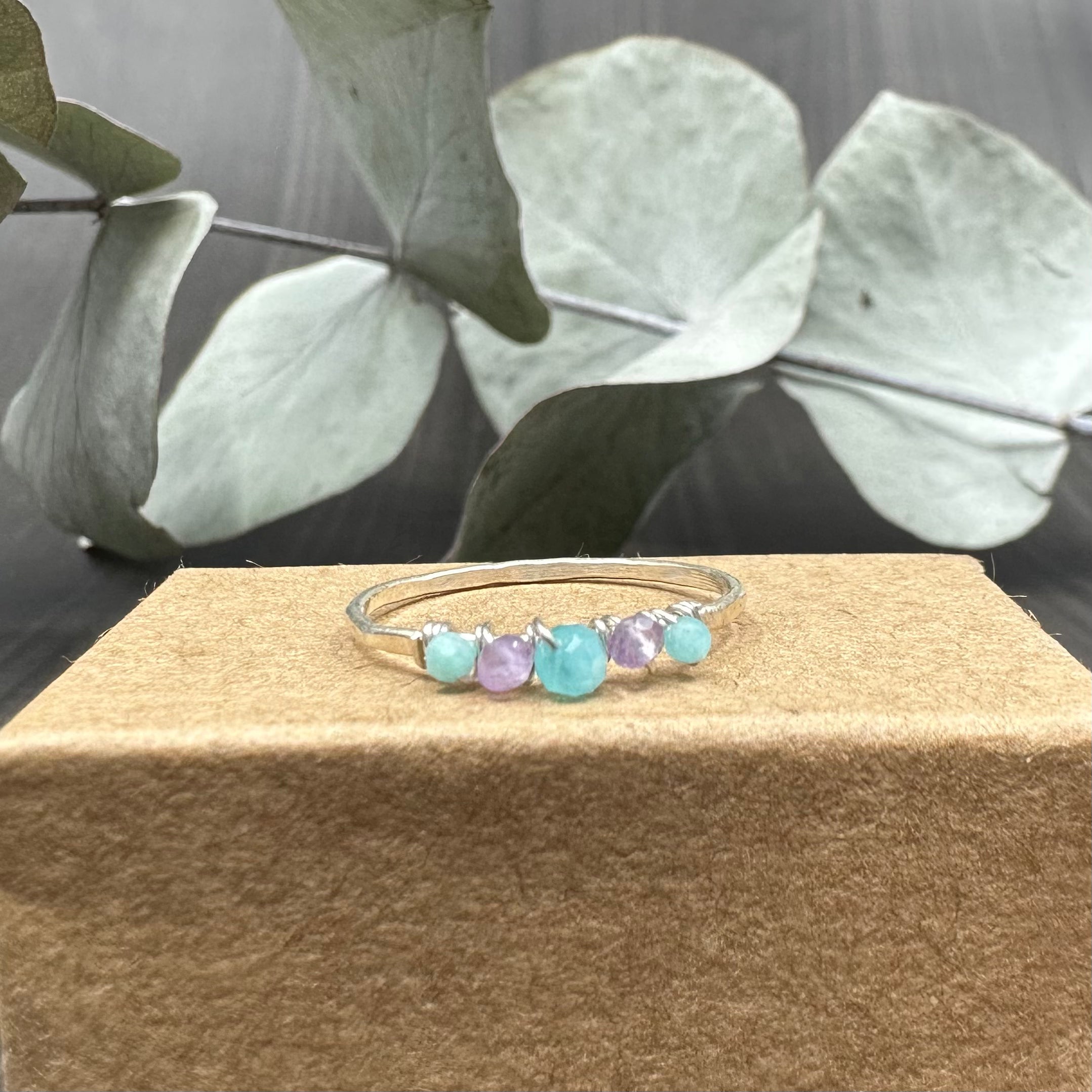 February Birthstone Stacking Rings - Made To Order