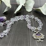 Load image into Gallery viewer, Amethyst and Crystal Quartz Sterling Silver Necklace
