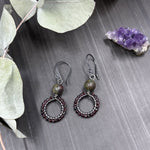 Load image into Gallery viewer, Dragon Blood Jasper and Garnet Earrings
