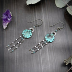 Load image into Gallery viewer, Grecian Sand Dollars with morganite and apatite earrings
