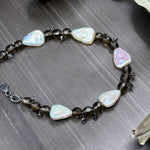 Load image into Gallery viewer, Pearl, Smoky Quartz, and Crystal Bracelet
