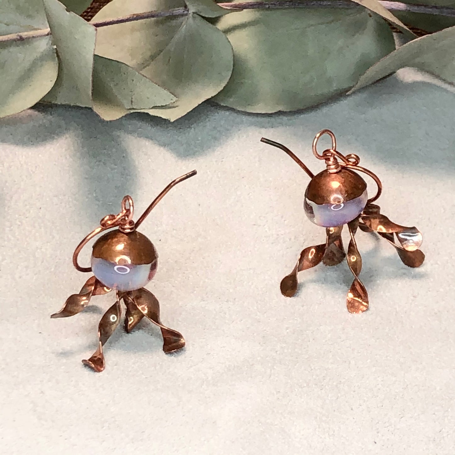 Copper Jellyfish earrings