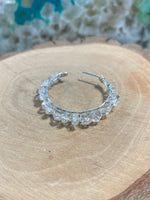 Load image into Gallery viewer, Made To Order- Herkimer Diamond, Sterling Silver Hoop Earrings
