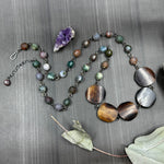 Load image into Gallery viewer, Indian Agate and Bone Necklace
