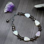 Load image into Gallery viewer, Pearl, Smoky Quartz, and Crystal Bracelet
