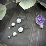 Load image into Gallery viewer, Moonstone Monochrome Earrings
