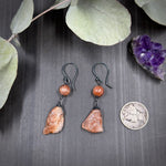 Load image into Gallery viewer, Sterling Silver Sunstone Earrings
