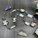 Load image into Gallery viewer, Bone, Labradorite, and Pearl Sterling Silver Necklace
