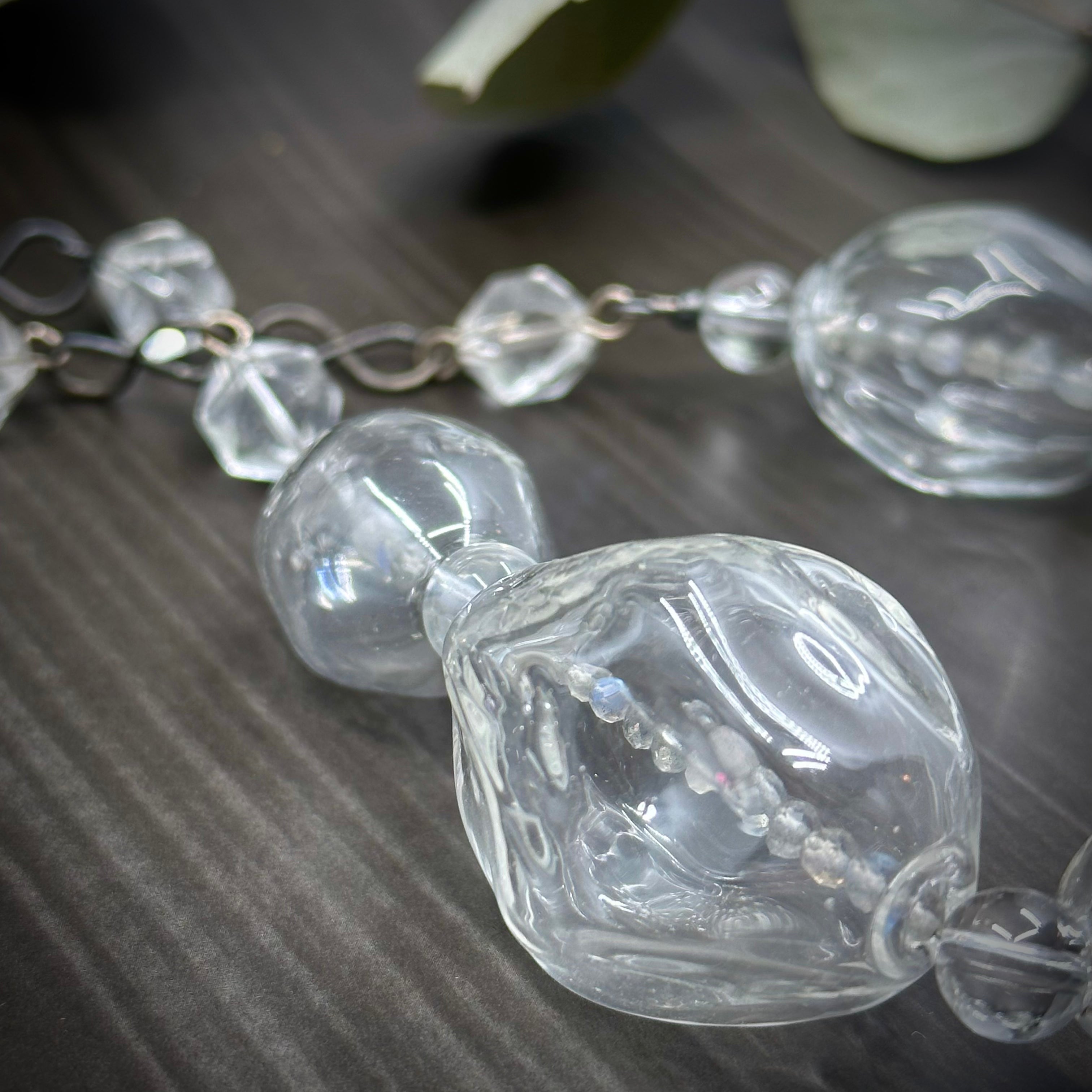 Blown Glass, Quartz, and Labradorite