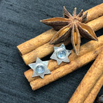 Load image into Gallery viewer, Sterling Silver Star of David Stud Earrings
