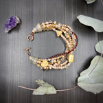 Load image into Gallery viewer, Garnet and Czech Glass Bracelet
