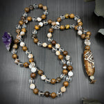Load image into Gallery viewer, Long Knotted Silk Dragon Necklace
